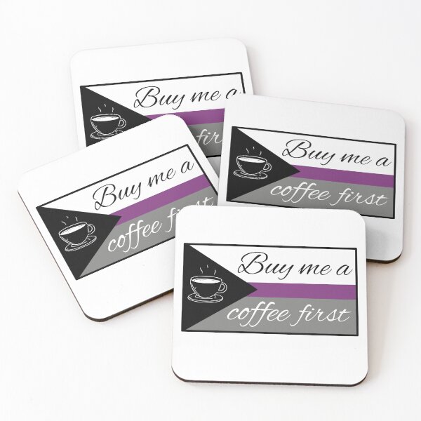 Item preview, Buy me a coffee first - Demisexual flag designed and sold by Nyles-22.