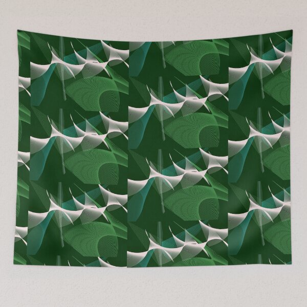 Item preview, lines, shapes and meshes on a green background designed and sold by manoloshoping.
