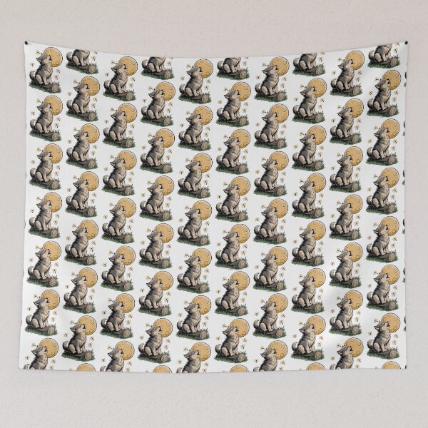 Item preview, Little Howler – Wolf Cub and the Moon designed and sold by WildlifeInc.