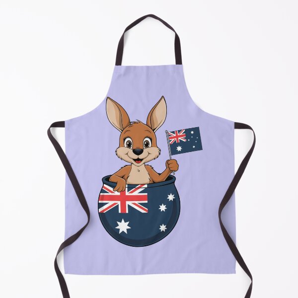 Item preview, Aussie Spirit – Kangaroo with Australian Flag designed and sold by WildlifeInc.