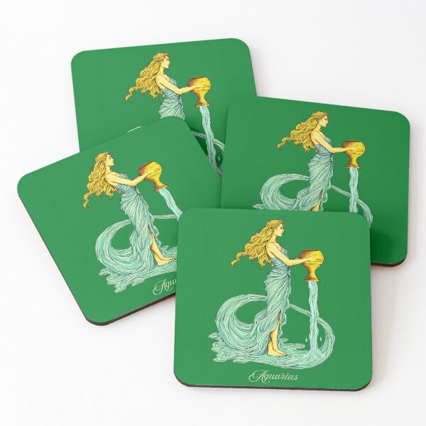 Item preview, Aquarius Zodiac Sign, Woman with Flowing Water designed and sold by Marymarice.