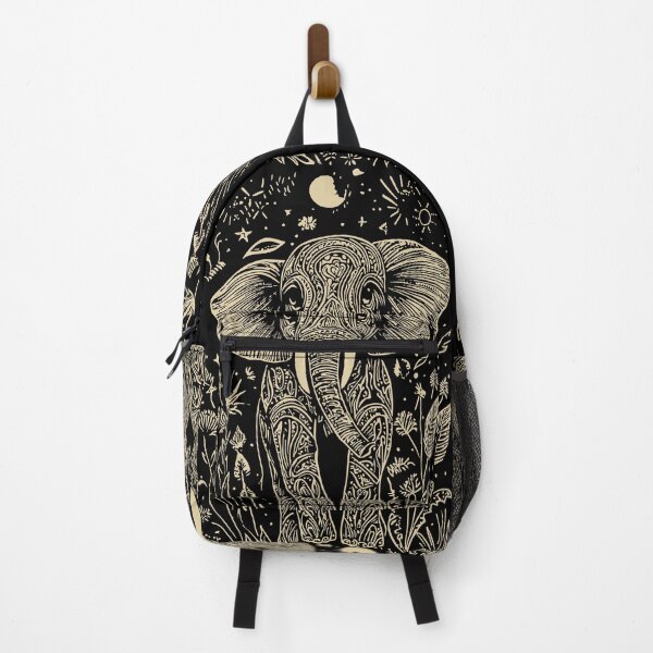 Item preview, Wise Elephant Moon Art - Sacred Golden Guardian Print designed and sold by TuncGK.
