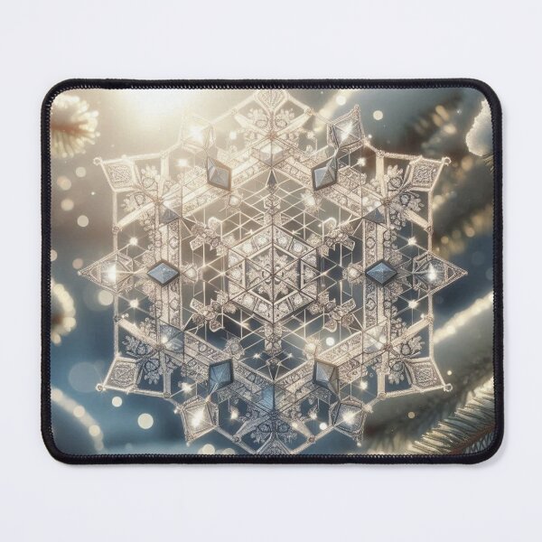 Item preview, geometric decorative patterns made of snowflakes designed and sold by Dogandesighn.
