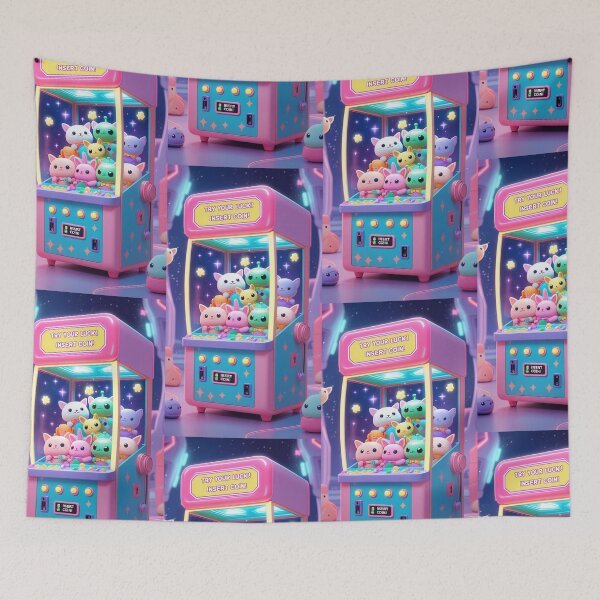 Item preview, Kawaii Claw Machine Arcade | Cute Pastel Plushie Grabber Digital Art designed and sold by OPURA.
