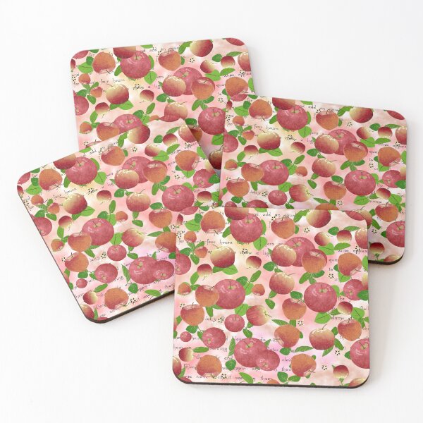 Item preview, Apple Jelly Recipe on Pink Smudge Halfdrop designed and sold by Art in My Loft.