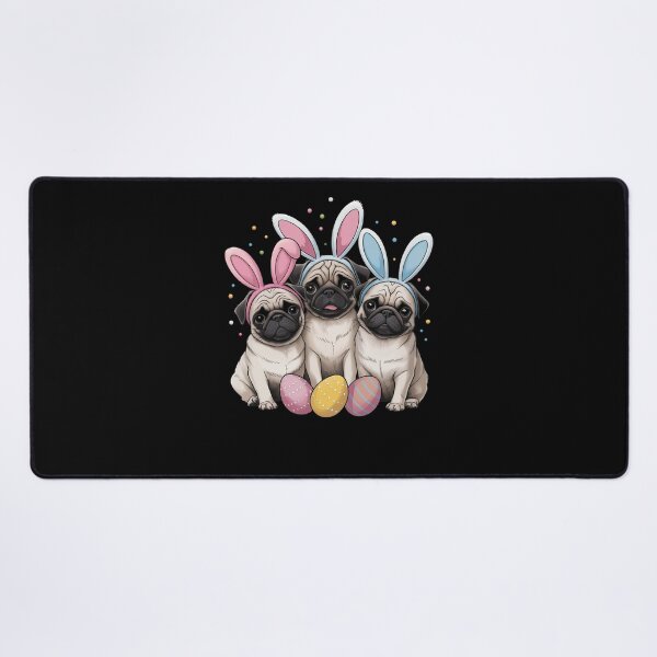 Item preview, Easter Pug Dog Easter Pug Dog Bunny Ears Easter Egg designed and sold by diyoor.