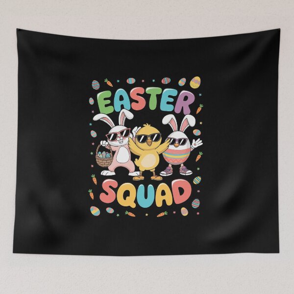 Item preview, Groovy Funny Rabbit Egg Chick Easter Squad Day Mens Boys Kid  designed and sold by diyoor.