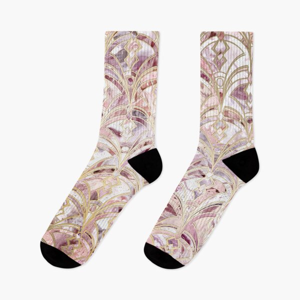 Item preview, Dusty Rose and Coral Art Deco Marbling Pattern designed and sold by micklyn.