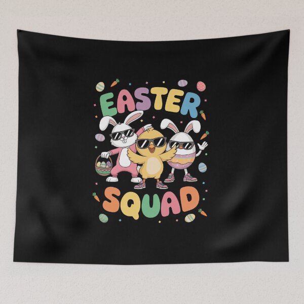 Item preview, Groovy Funny Rabbit Egg Chick Easter Squad Day Mens Boys Kid  designed and sold by diyoor.
