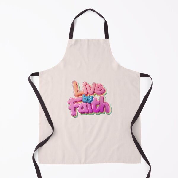 Item preview, Live by Faith – Heb. 10:38 Kawaii Pink 3D Christian Quote designed and sold by KnitLuv.