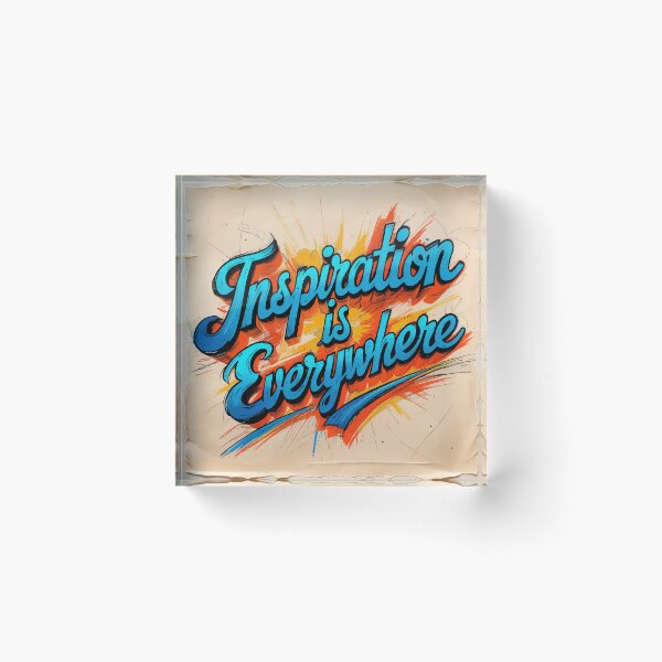 Item preview, Inspiration is Everywhere - Hand Lettered Motivational Quote designed and sold by Moss and Moon Studio.