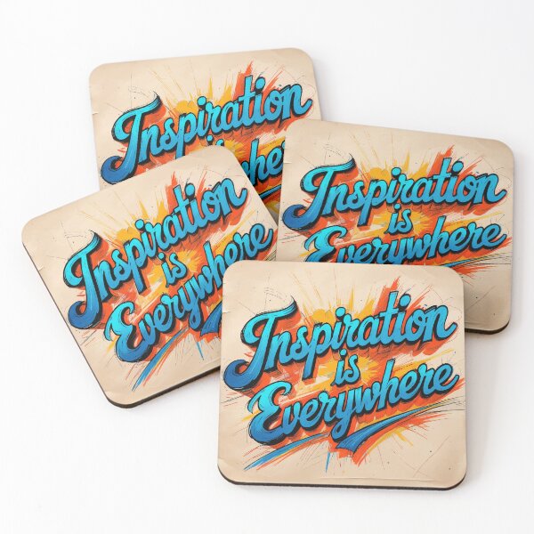 Item preview, Inspiration is Everywhere - Hand Lettered Motivational Quote designed and sold by Moss and Moon Studio.