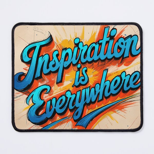 Item preview, Inspiration is Everywhere - Hand Lettered Motivational Quote designed and sold by Moss and Moon Studio.