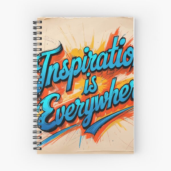 Item preview, Inspiration is Everywhere - Hand Lettered Motivational Quote designed and sold by Moss and Moon Studio.