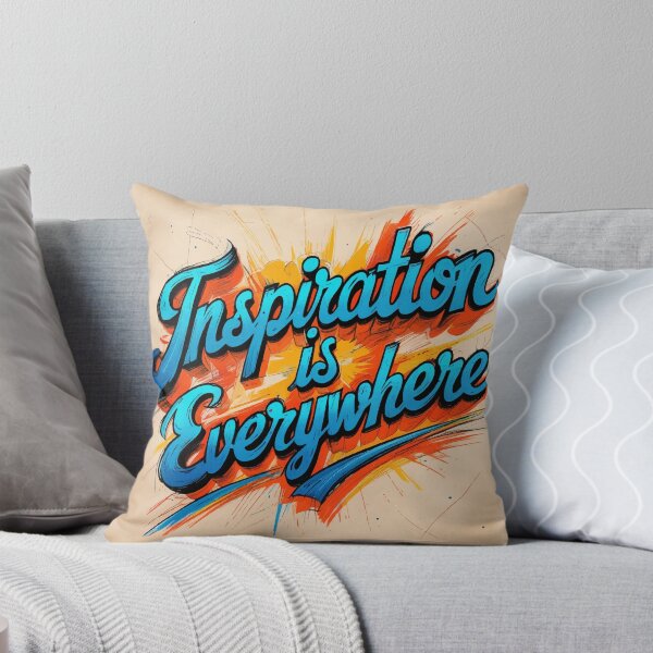 Item preview, Inspiration is Everywhere - Hand Lettered Motivational Quote designed and sold by Moss and Moon Studio.