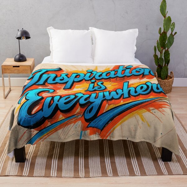 Item preview, Inspiration is Everywhere - Hand Lettered Motivational Quote designed and sold by Moss and Moon Studio.