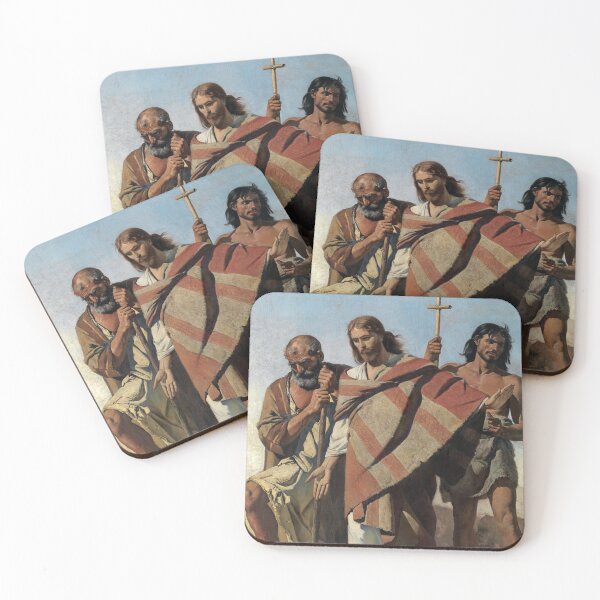 Item preview, Jesus between Saint Peter and Saint John Baptist by Charles Verlat designed and sold by InnerCitadel.
