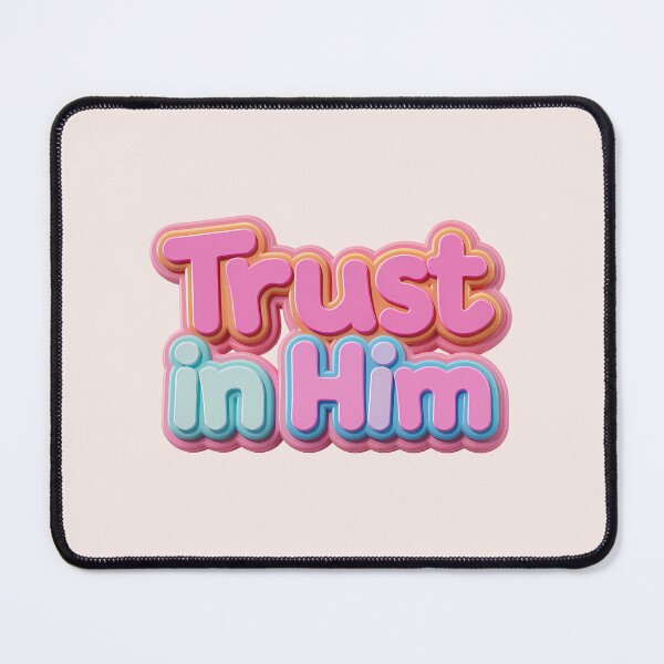 Item preview, Trust in Him – Prov. 3:5 Kawaii Pink 3D Christian Quote designed and sold by  KnitLuv.