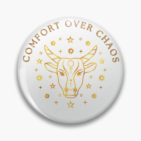 Item preview, Comfort Over Chaos Taurus Zodiac Design | Elegant Bull Astrology Art | Earth Sign Horoscope Gift designed and sold by Alwayseddie.