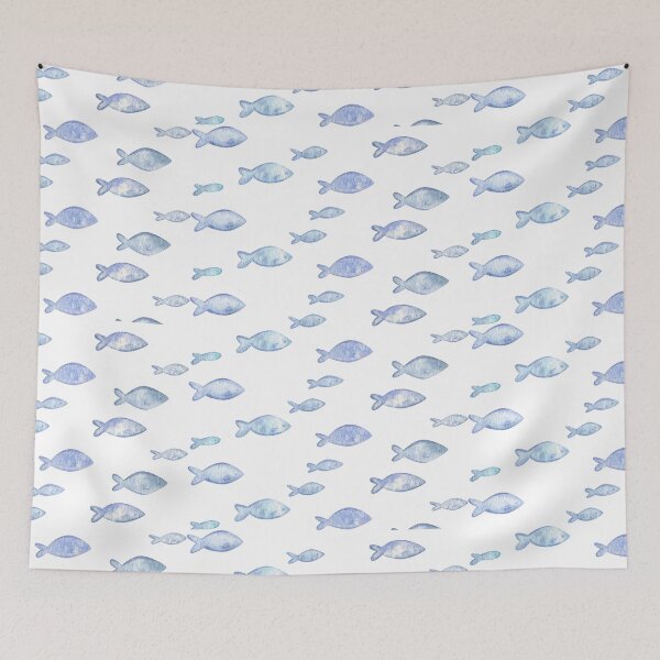 Item preview, lofi painted fish pattern designed and sold by cherry by hs (coucou).