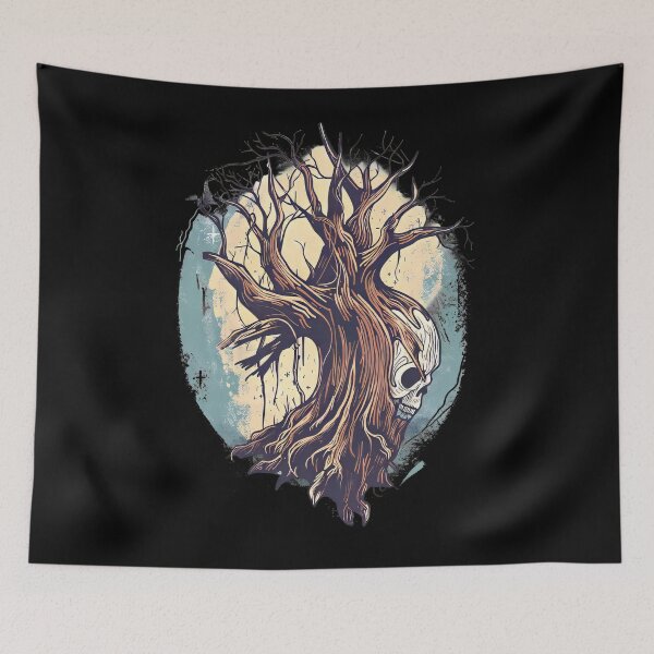Item preview, Haunted Tree with Hidden Skull – Dark Fantasy Artwork designed and sold by EmiBarDesign.