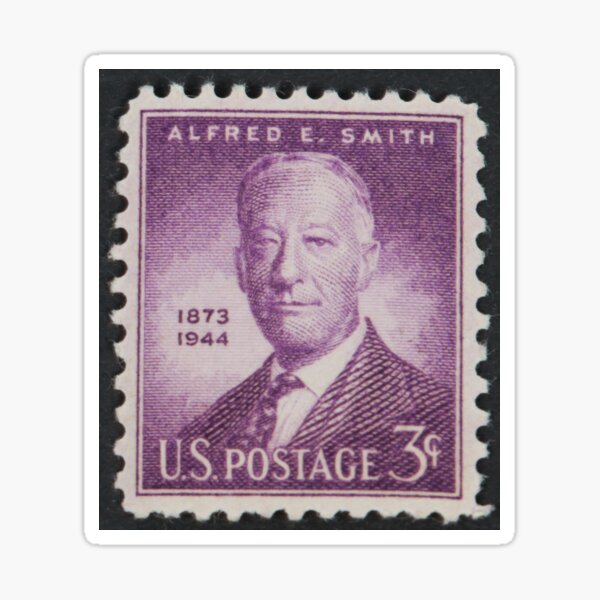 Alfred E. Smith (1873-1944), Governor of New York, postage stamp, USA, 1945 Sticker
