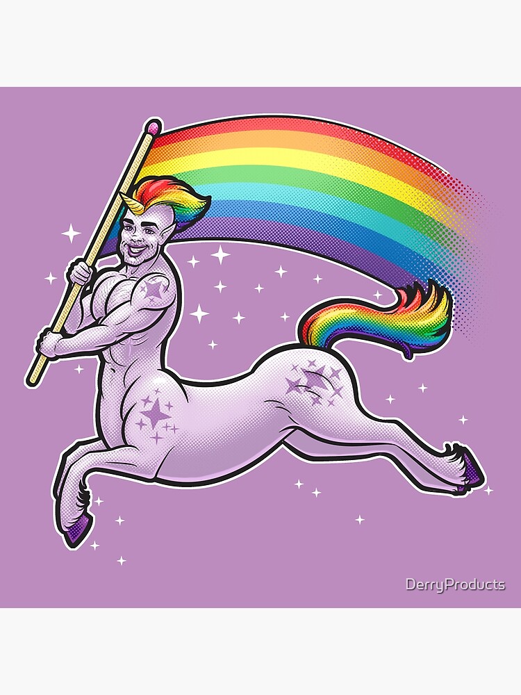 Big Gay Pride Unicorn Centaur by DerryProducts