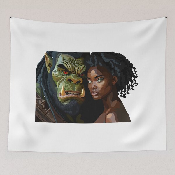 Item preview, Orc & Girl Portrait Study designed and sold by KlakkDrawsStuff.