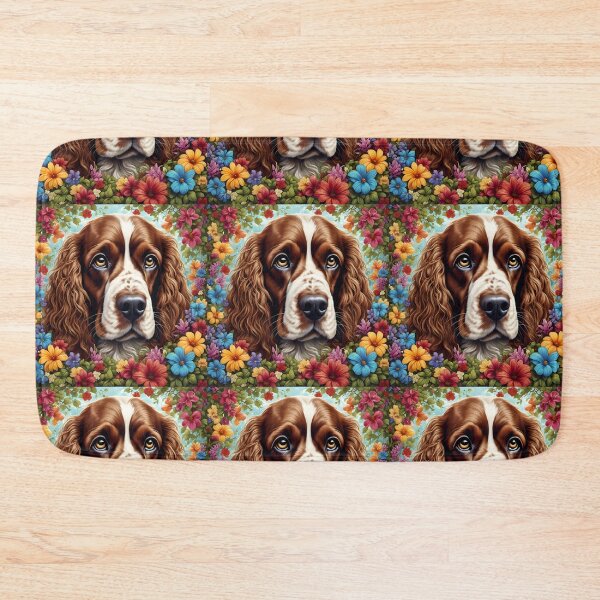 Item preview, Show cocker spaniel dog with flowers, fantasy dog designed and sold by Coolparrotgirl.
