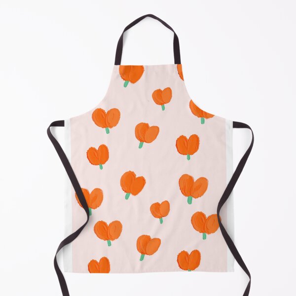 Item preview, Painted orange tulip pattern with pink background designed and sold by cherry by hs (coucou).