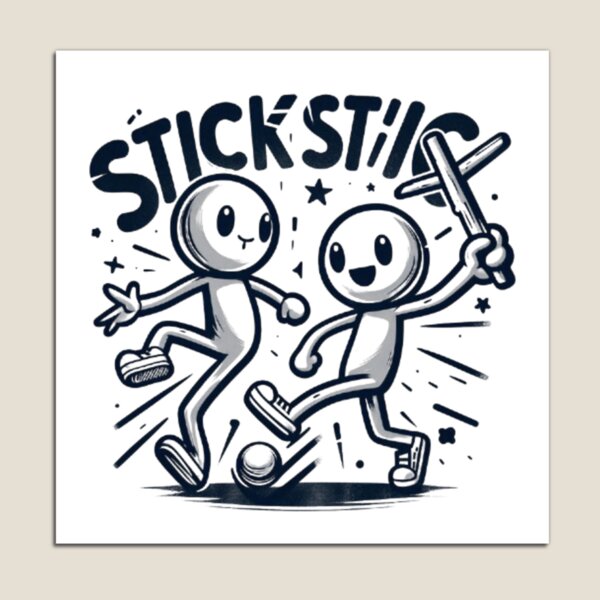 Item preview, StickStick Fun: Minimalist Stick Figure Duo T-shirt Design designed and sold by dreambigdrive38.