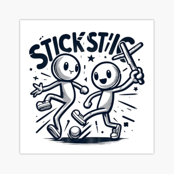 Item preview, StickStick Fun: Minimalist Stick Figure Duo T-shirt Design designed and sold by dreambigdrive38.