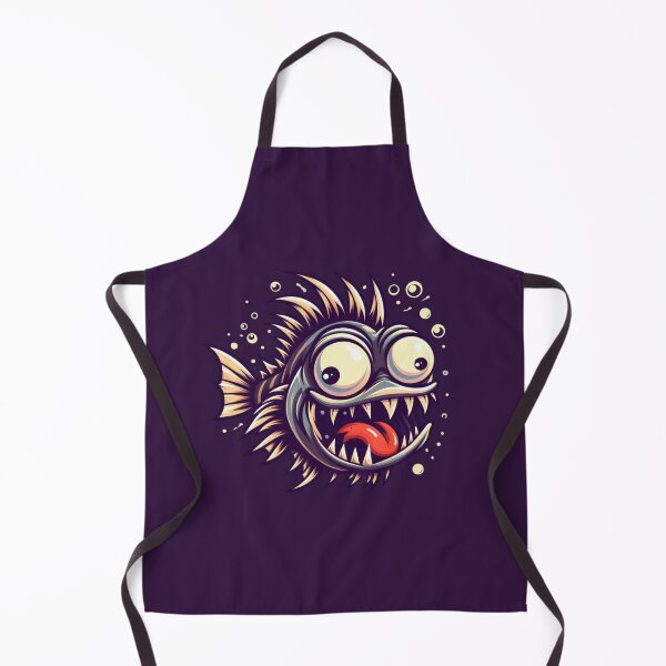 Item preview, Crazy Piranha Cartoon – Wild Deep Sea Monster Fish designed and sold by gkhanco.