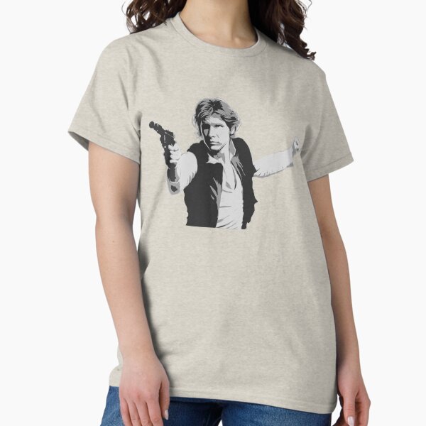 Vista previa del artículo con la obra «Camiseta de Han Solo de Star Wars», diseñado y vendido por TheGianixArt.