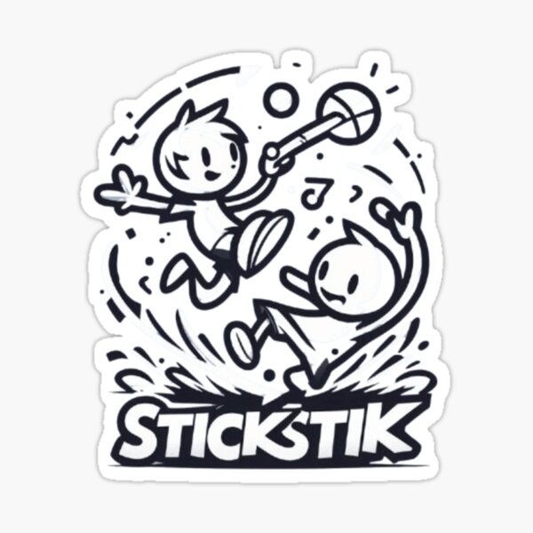 Item preview, StickStick Fun: Minimalist Stick Figure Duo T-shirt Design designed and sold by dreambigdrive38.