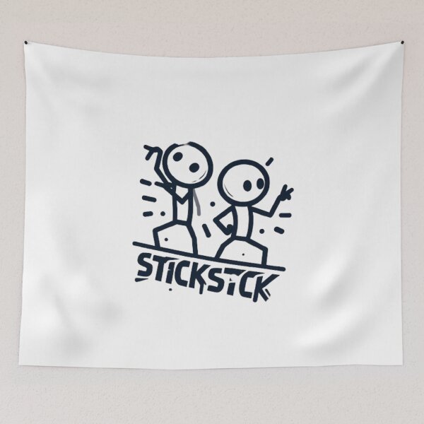 Item preview, StickStick Fun: Minimalist Stick Figure Duo T-shirt Design designed and sold by dreambigdrive38.