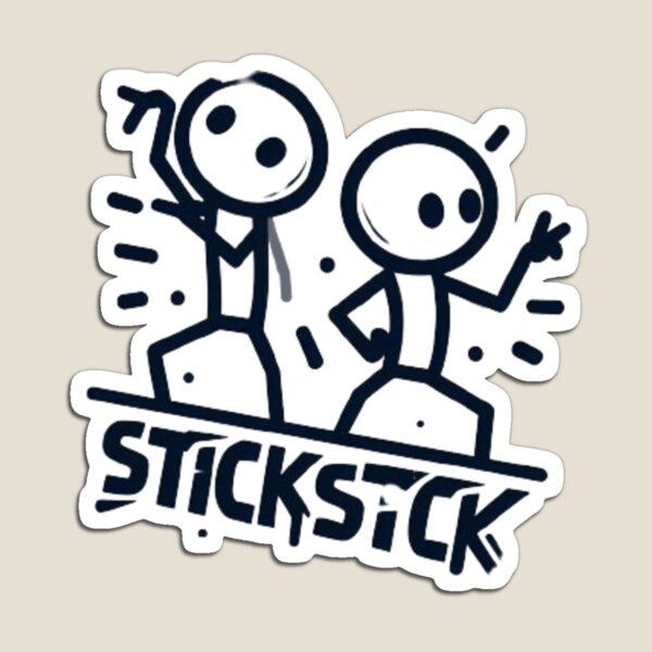 Item preview, StickStick Fun: Minimalist Stick Figure Duo T-shirt Design designed and sold by dreambigdrive38.