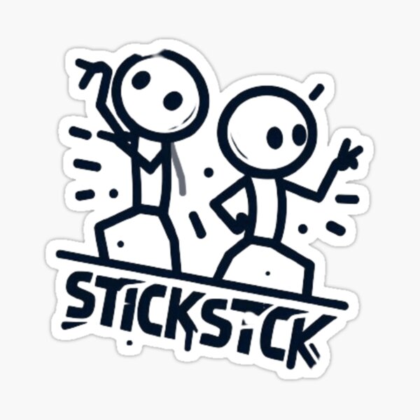 Item preview, StickStick Fun: Minimalist Stick Figure Duo T-shirt Design designed and sold by dreambigdrive38.