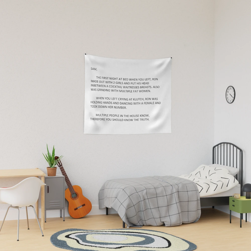 Jersey Shore The Note Tapestry for Sale by shafer Redbubble