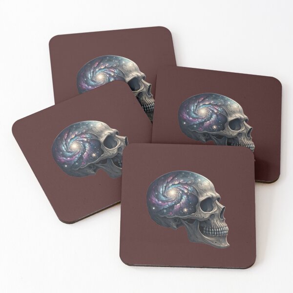 Item preview, skull filled – Surreal Space and Mind sticker designed and sold by Thread-Verse.
