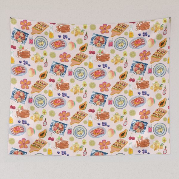 Item preview, pink summer boho vibes pattern designed and sold by cherry by hs (coucou).