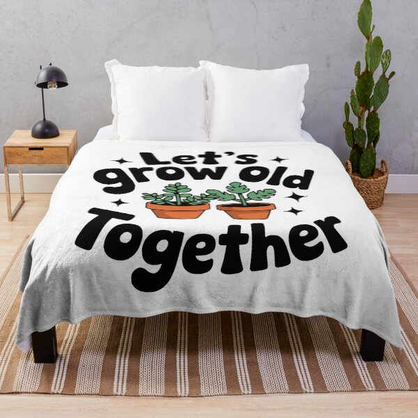 Item preview, Let's Grow Old Together! Cute Plant Lover Pun designed and sold by PMCreative.