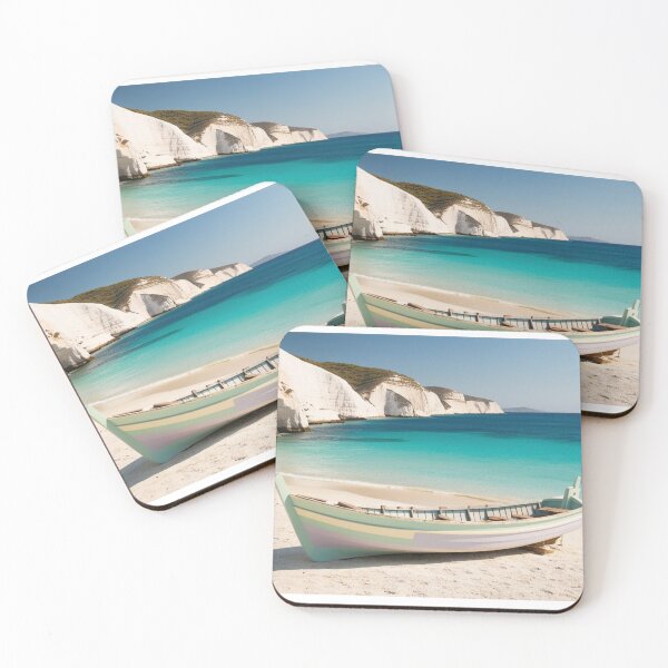 Item preview, Grecian Beach - Boat on the Shore designed and sold by StormArte.