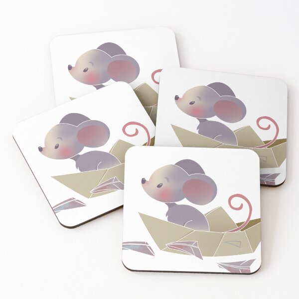 Item preview, Small mouse on paper boat designed and sold by MapleTwins.