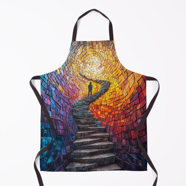 Item preview, Mosaic Stairway to Heaven Stained Glass Art designed and sold by AdamesArtStudio.
