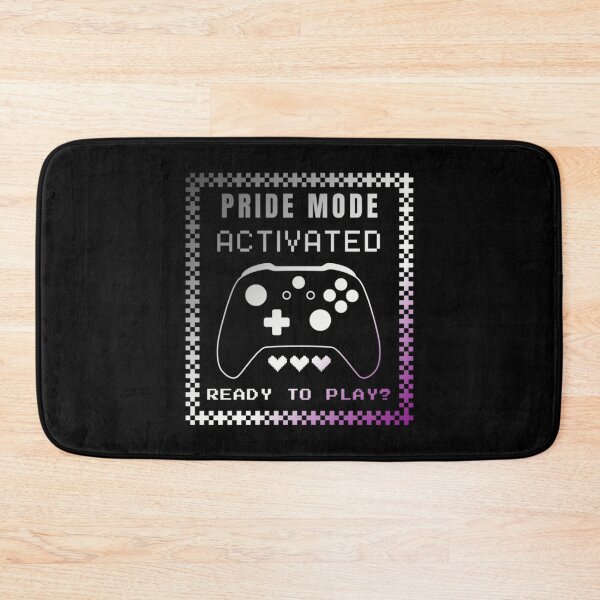 Item preview, Gaming LGBTQ, Asexual pride flag graphic, Pride Mode, Activated, Ready to Play Slogan, Rainbow Game Console, LGBTQ, summer, summer vibes, rainbow colors, Gaymer,  designed and sold by PrideBeProud.