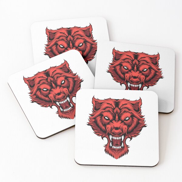 Item preview, Fierce Red Wolf: Intense Gaze and Sharp Fangs designed and sold by Polarisofficial.