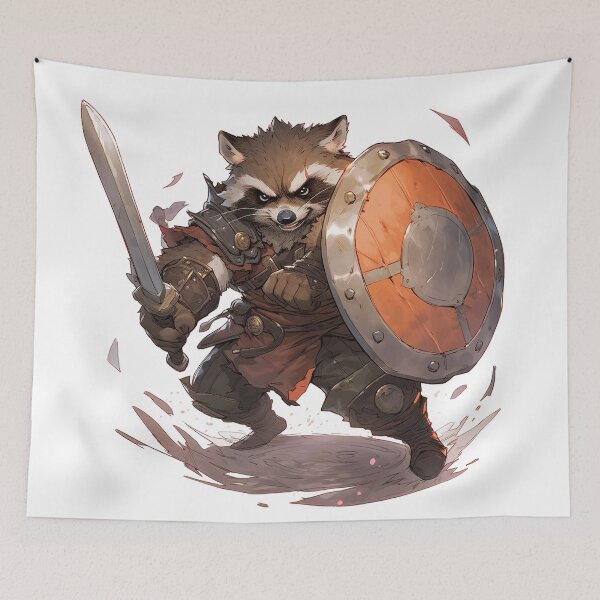 Item preview, Fighter Raccoon  designed and sold by GeekLaundry.