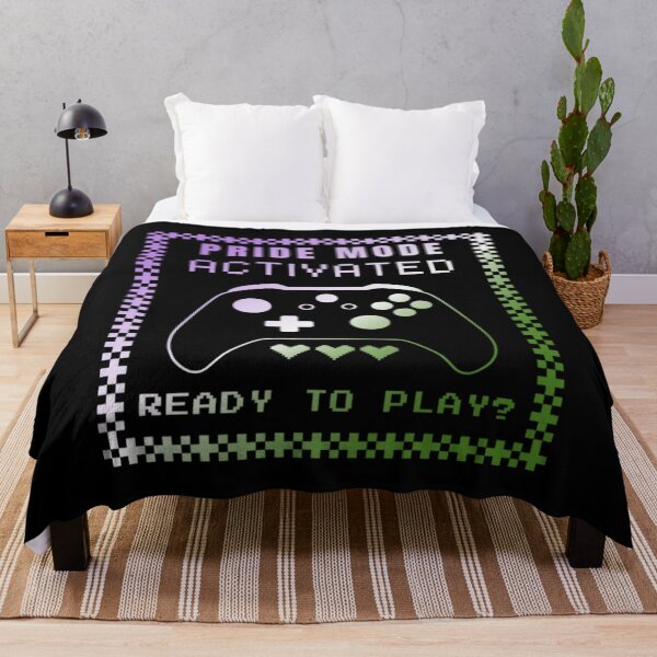 Item preview, Gaming LGBTQ, Genderqueer pride flag graphic, Pride Mode, Activated, Ready to Play Slogan, Rainbow Game Console, LGBTQ, summer, summer vibes, rainbow colors, Gaymer,  designed and sold by PrideBeProud.