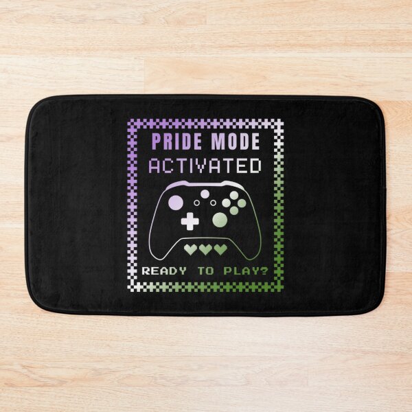Item preview, Gaming LGBTQ, Genderqueer pride flag graphic, Pride Mode, Activated, Ready to Play Slogan, Rainbow Game Console, LGBTQ, summer, summer vibes, rainbow colors, Gaymer,  designed and sold by PrideBeProud.